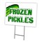 Signmission Frozen Pickles Yard Sign & Stake outdoor plastic coroplast window, C-1824 Frozen Pickles C-1824 Frozen Pickles - alternate 1